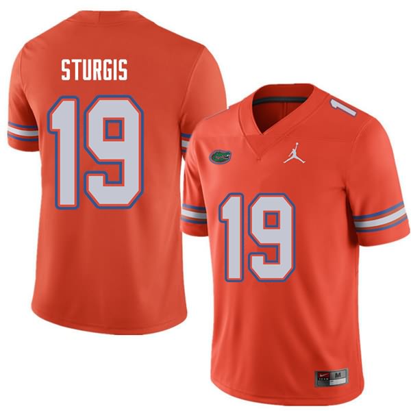 Men's NCAA Florida Gators Caleb Sturgis #19 Stitched Authentic Jordan Brand Orange College Football Jersey BYV6465CP